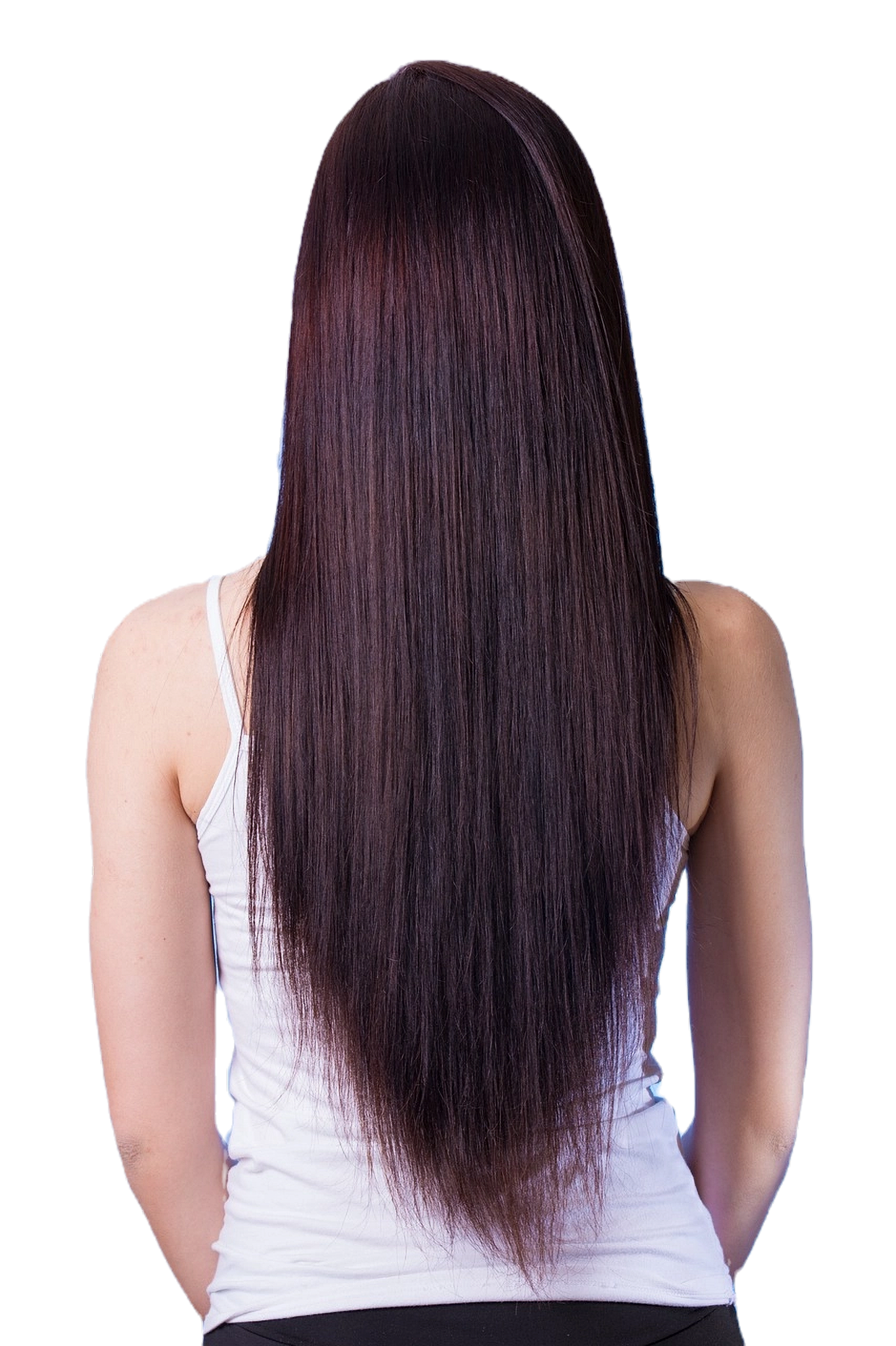 Seamless Black Straight Clip In Extension