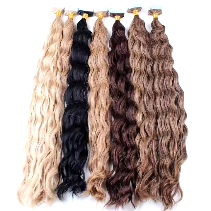 Virgin Body Wave Hair Raw Custom Color Tape-In Extensions Long Length